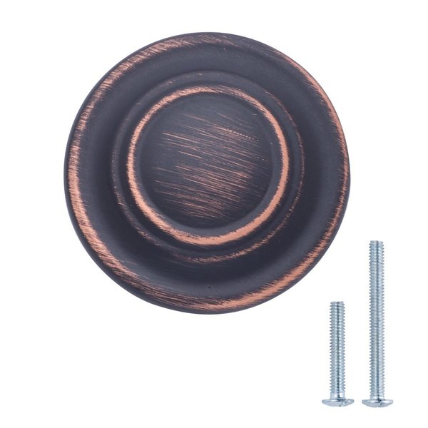 South Main Hardware 1-1/4 in. Oil Rubbed Bronze Round Cabinet Knob 25PK SH3155-ORB-25
